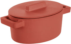 Roasting pan Terra.Cotto Cast Iron Oval with lid 13x10 cm