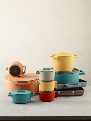 Roasting pan Terra.Cotto Cast Iron Oval with lid 13x10 cm