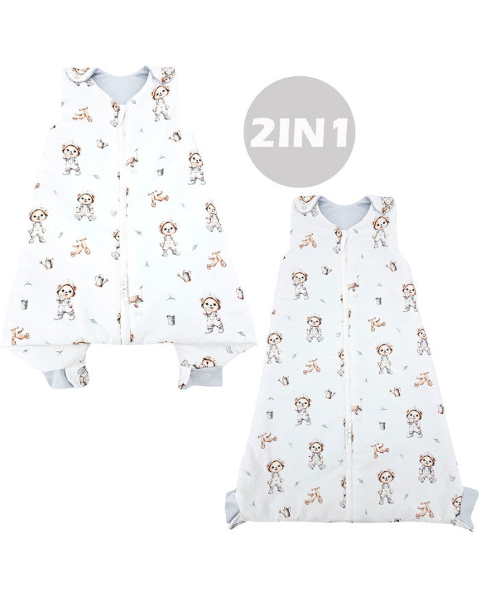 2-in-1 multifunctionele babyslaapzak Tuinman Beer
