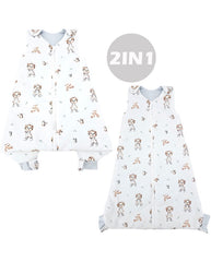 2-in-1 multifunctionele babyslaapzak Tuinman Beer