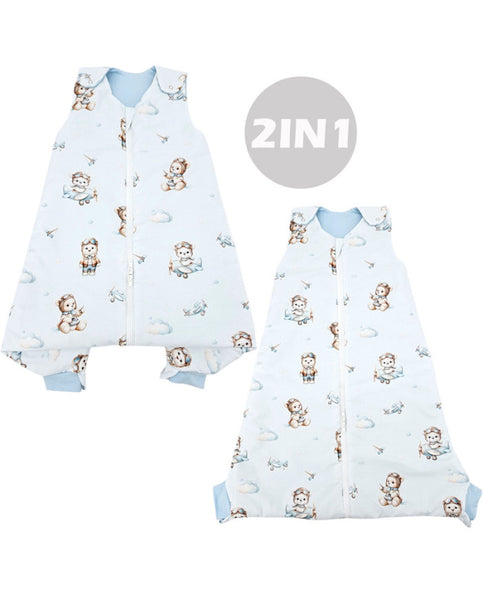 2-in-1 multifunctional baby sleeping bag PILOT BEAR