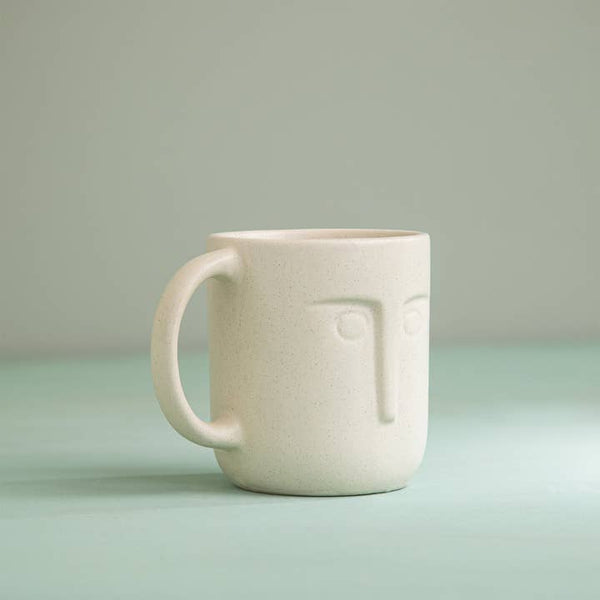 Moai Ceramic Coffee Mugs, Set of 2