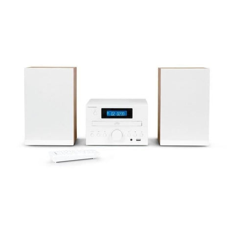 Microsystem - THOMSON - COSY MIC121BT - CD player, Bluetooth, FM radio, MP3, USB - Wood and White