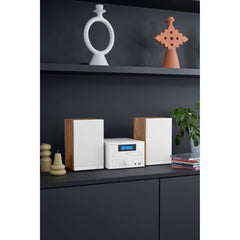 Microsystem - THOMSON - COSY MIC121BT - CD player, Bluetooth, FM radio, MP3, USB - Wood and White