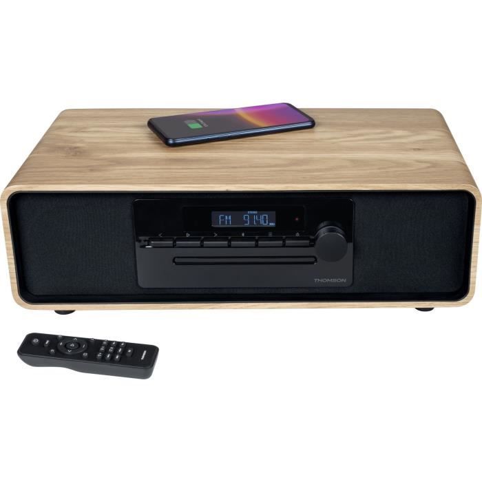 Bluetooth microsystem - THOMSON - Black - FM/CD/MP3/USB/Induction radio, 60W, Equalizer, Remote control, Power supply. 230V