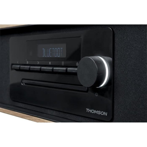 Bluetooth microsystem - THOMSON - Black - FM/CD/MP3/USB/Induction radio, 60W, Equalizer, Remote control, Power supply. 230V