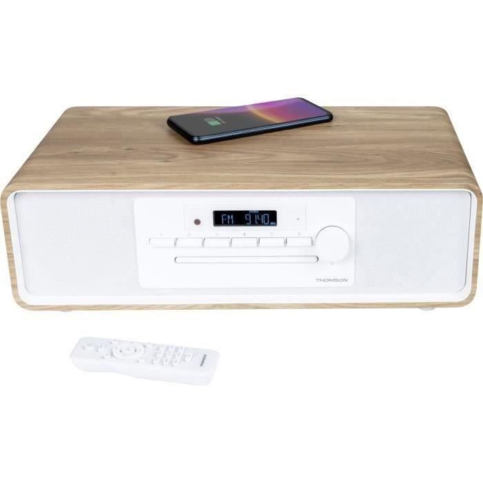Bluetooth microsystem - THOMSON - White and black - FM/CD/MP3/USB radio, 60W, equalizer