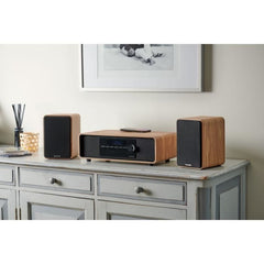 Bluetooth microsystem - THOMSON - Wood/Black - FM Radio/DAB+/CD/MP3/USB/Induction, 75W, LCD display, Remote control, Power supply. 230V