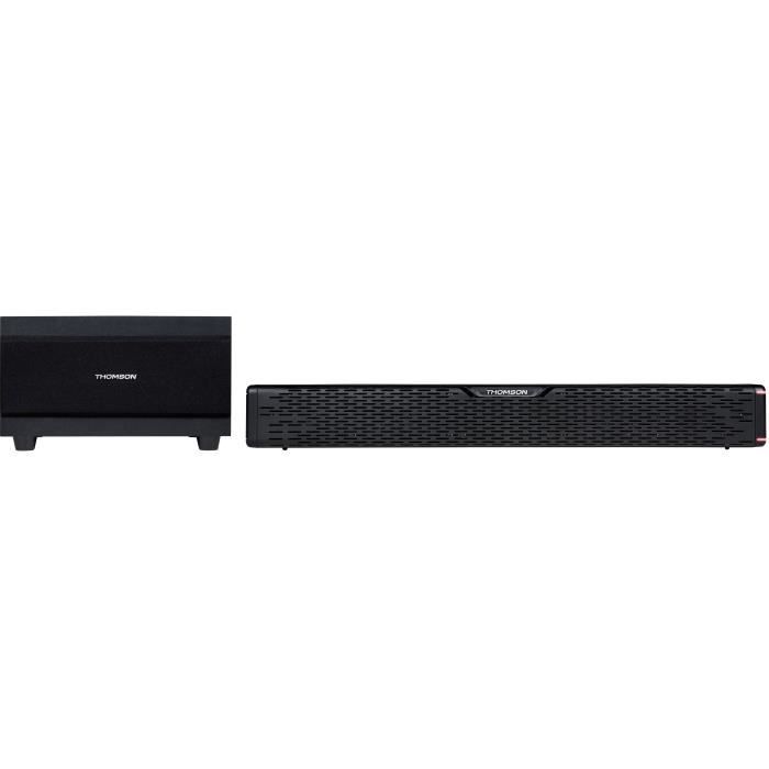 THOMSON SB60BTS - Wireless soundbar with subwoofer - Bluetooth 5.0 - Stereo system - 60W - Wall mountable - Black