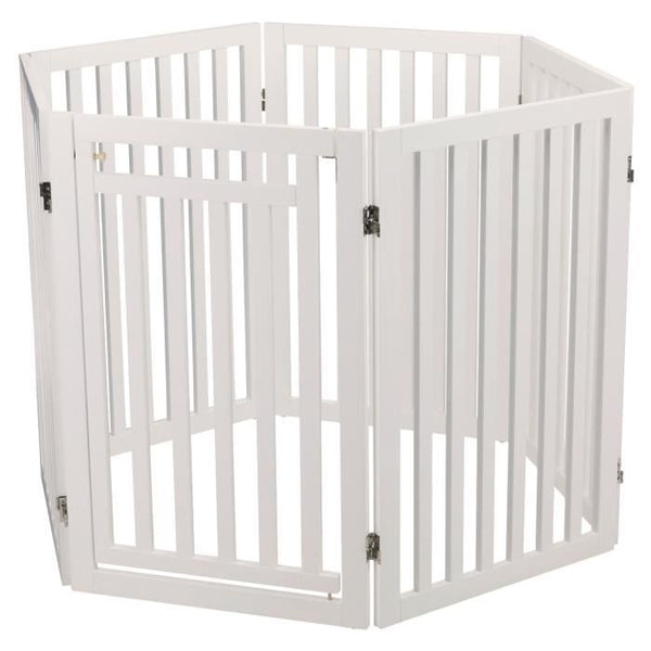 TRIXIE Afsluithek met deur - 60/160 x 81 cm - Wit - voor honden