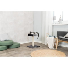 TRIXIE Tarifa Cat Tree Height 52 cm grey and black plush and natural sisal