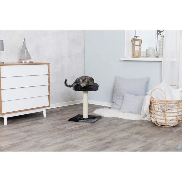 TRIXIE Tarifa Cat Tree Height 52 cm grey and black plush and natural sisal