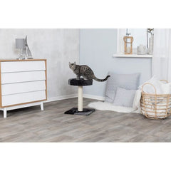 TRIXIE Tarifa Cat Tree Height 52 cm grey and black plush and natural sisal