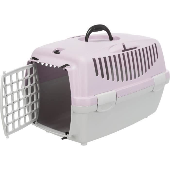 TRIXIE Cage de transport Capri 1 - XS - 32 x 31 x 48 cm - Gris clair et mauve - Pour chiens