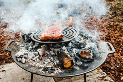 Fire Bowl Griddle Cast Iron with Legs 44 cm