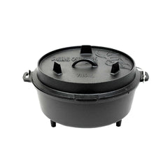 Dutch Oven Cast Iron with Legs Outdoor 6.1 Liters