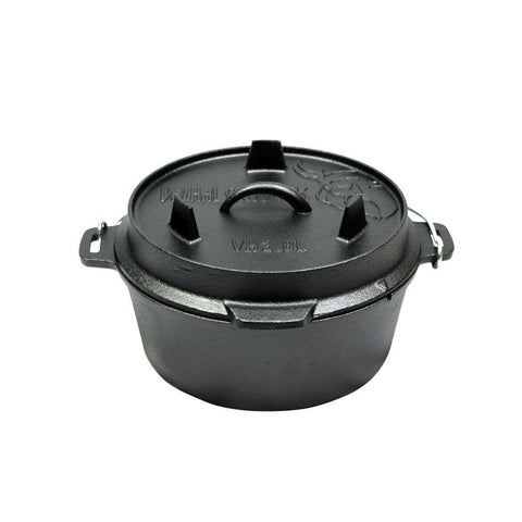 Dutch Oven Roasting Pan Cast Iron 8 Liters