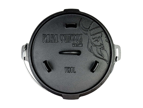 Dutch Oven Roasting Pan Cast Iron 8 Liters