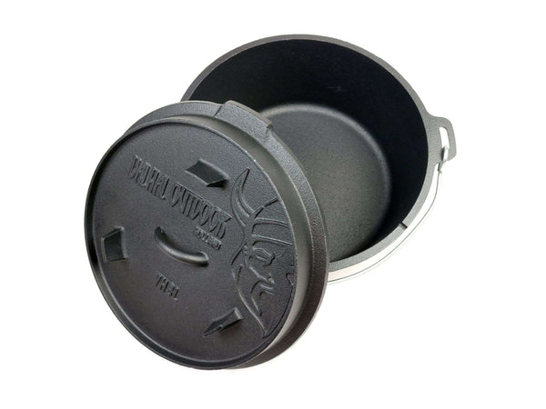 Dutch Oven Roasting Pan Cast Iron 8 Liters