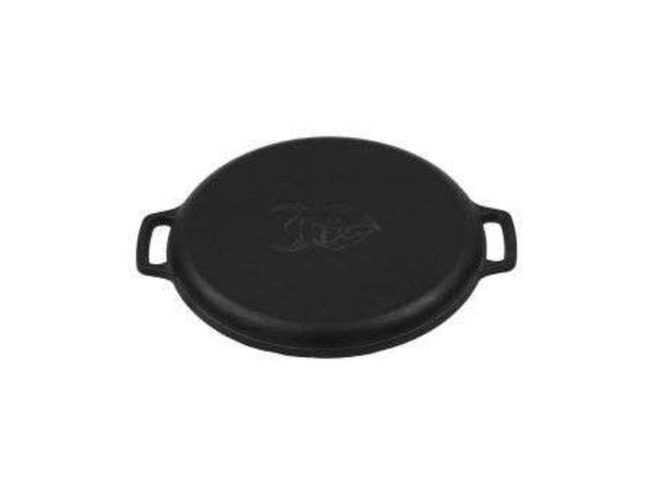 Gietijzeren planchapan van 35 cm met handgrepen