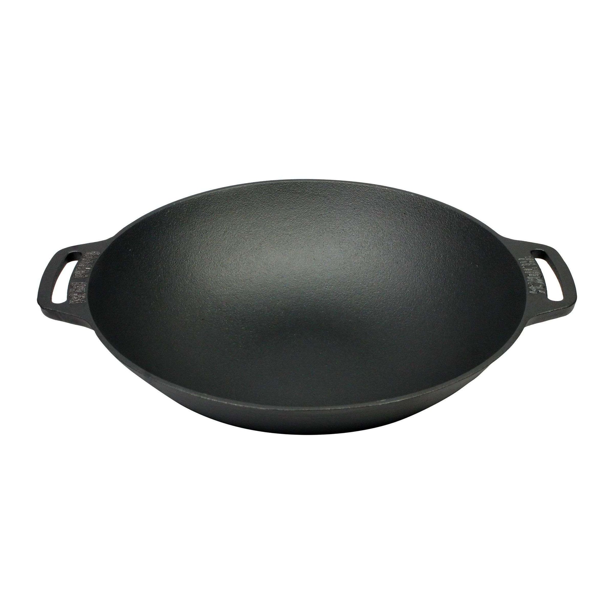 Cast Iron Wok Pan with Handles 36 cm