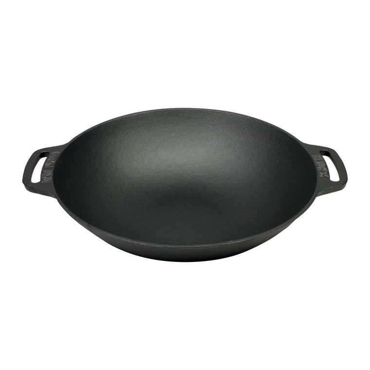 Cast Iron Wok Pan with Handles 36 cm