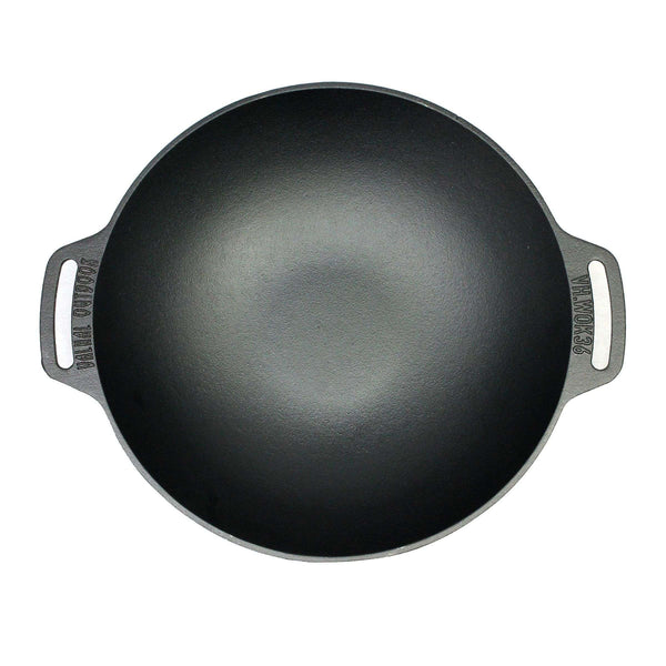 Cast Iron Wok Pan with Handles 36 cm