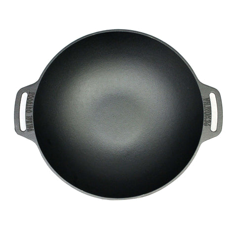 Cast Iron Wok Pan with Handles 36 cm