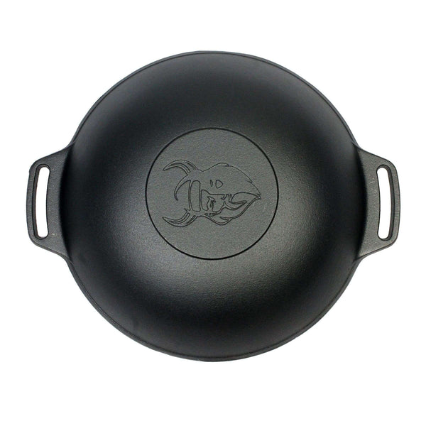 Cast Iron Wok Pan with Handles 36 cm
