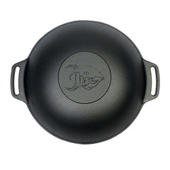 Cast Iron Wok Pan with Handles 36 cm