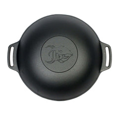 Cast Iron Wok Pan with Handles 36 cm