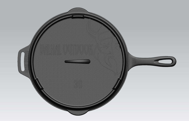 Cast Iron Skillet Lid Ø 30 cm with Grill Pattern