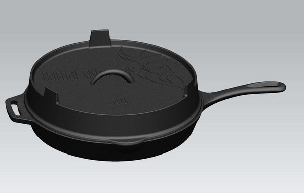 Cast Iron Skillet Lid Ø 30 cm with Grill Pattern