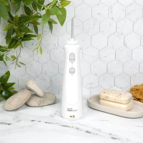Dental Water Jet - WATERPIK - WF-13 Pearl - White - Cordless - Rechargeable - 2 pressure levels - 4 tips