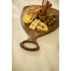 Laimai 100% Mango Wood Paddle Chopping & Serving Board | Handcrafted Charcuterie Platter