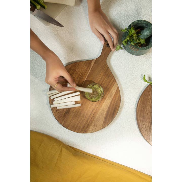 Laimai Small Mango Wood Chopping and Serving Board | Compact Kitchen Cutting Board for Food Prep and Snacks