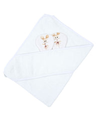 Drap de bain en bambou Souris danseuse / Blanc