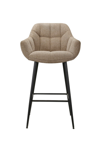 High bar chair, taupe/beige, with armrests (set of 2)