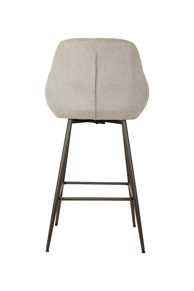 Set of 2 high off-white bar chairs with armrests