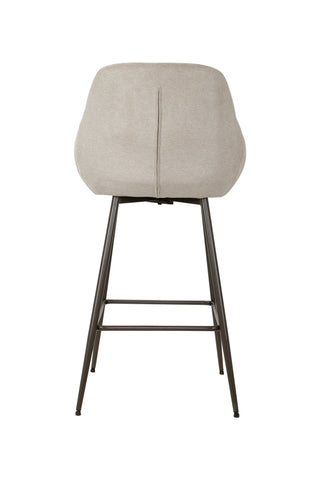 Set of 2 high off-white bar chairs with armrests