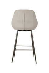 Set of 2 high off-white bar chairs with armrests