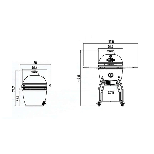 BBQ Kamado 16" Medium