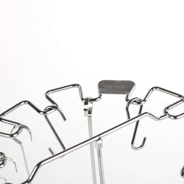 BBQ Accessory Tandoor Rack with 6 Hooks and Skewers