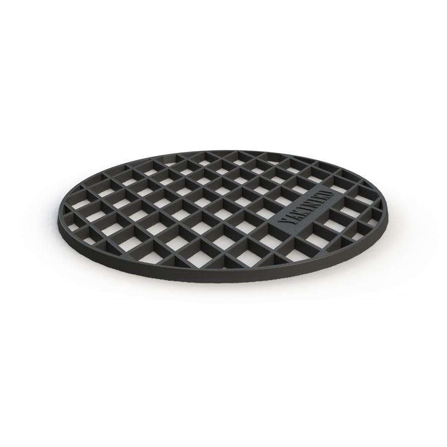 Shichirin Tabletop Grill Round Accessory Grate Cast Iron with Meat Marker