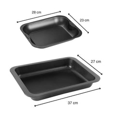 Lot de 2 moules rectangulaires - ZENKER - Spécial cuisson - 37 x 27 et 28 x 23 cm