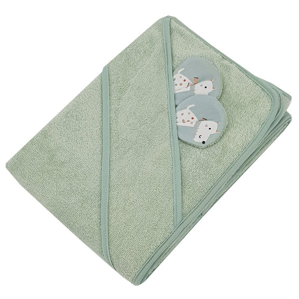 Bamboo bath robe DOGS/MINT