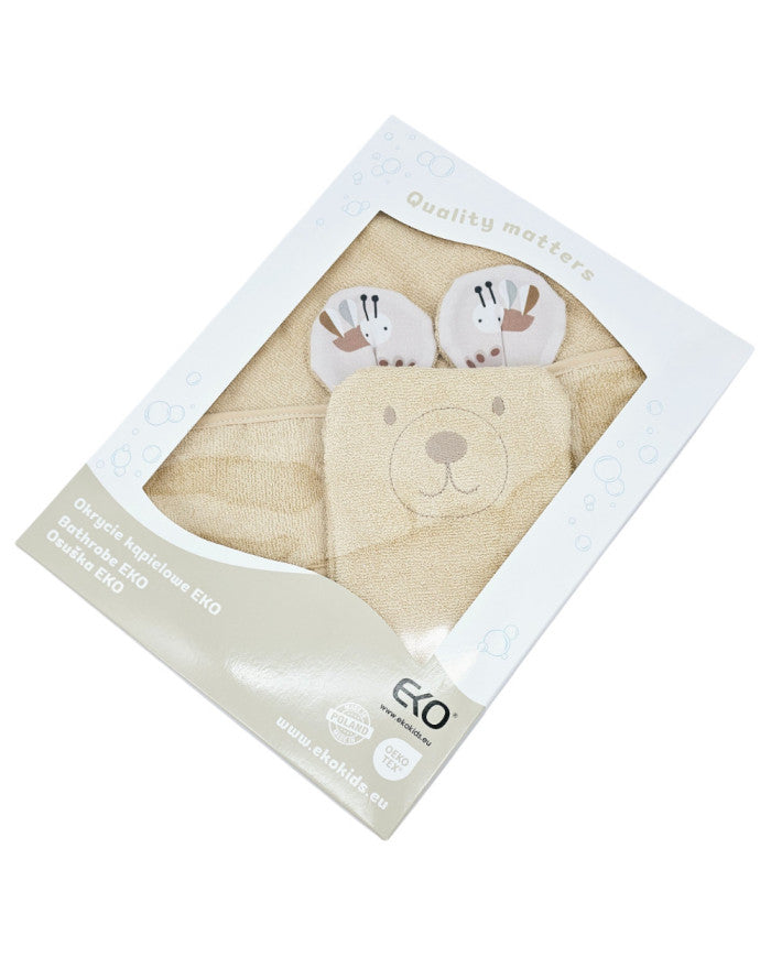 Bamboo Bathrobe plus washcloth EKO  BEES