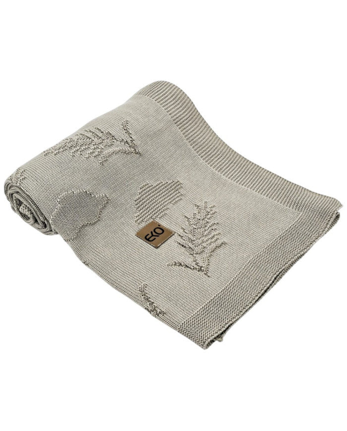 Bamboo knitted blanket Spikes BEIGE