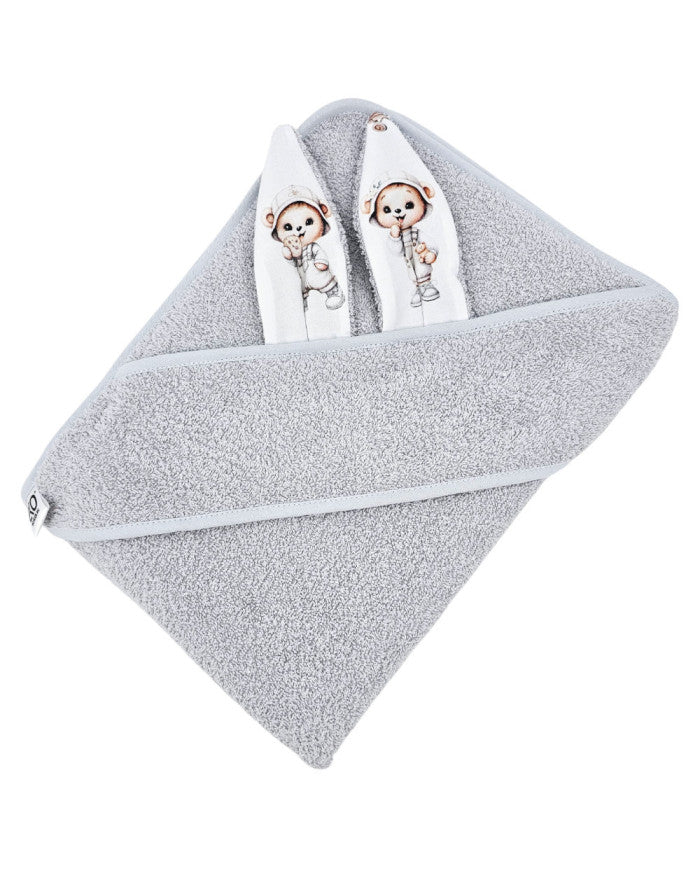 Cotton bath robe GARDENER BEAR/GREY