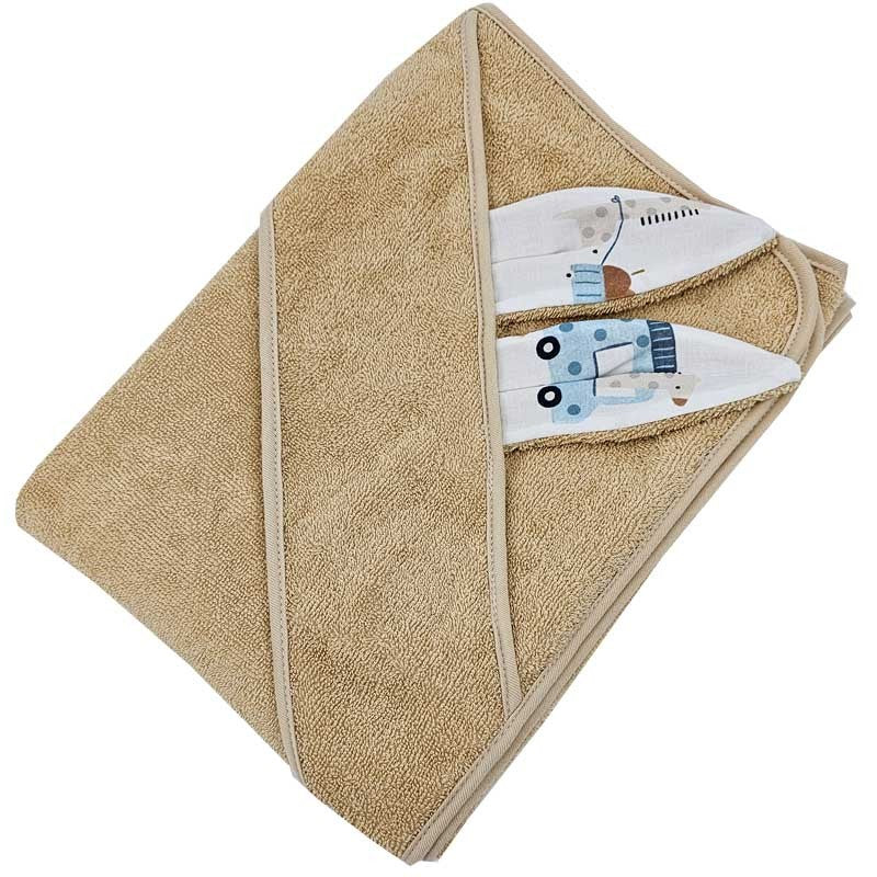 Cotton bath robe GIRAFFE/BEIGE